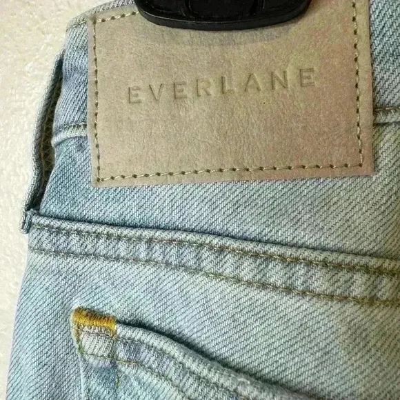 Everlane The Cropped Shortie Low Rise Organic cotton Jeans Light Wash Jean Sz 26