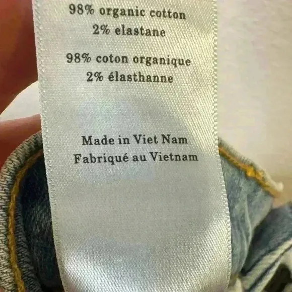 Everlane The Cropped Shortie Low Rise Organic cotton Jeans Light Wash Jean Sz 26
