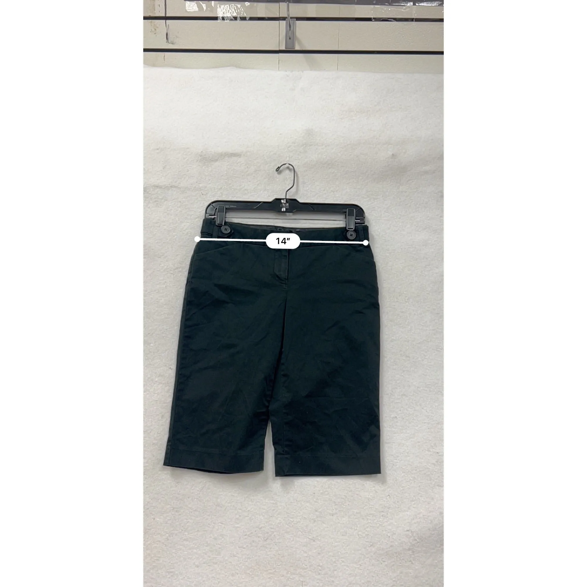 Express Editor Black Bermuda Shorts Womens Size 2 #6591