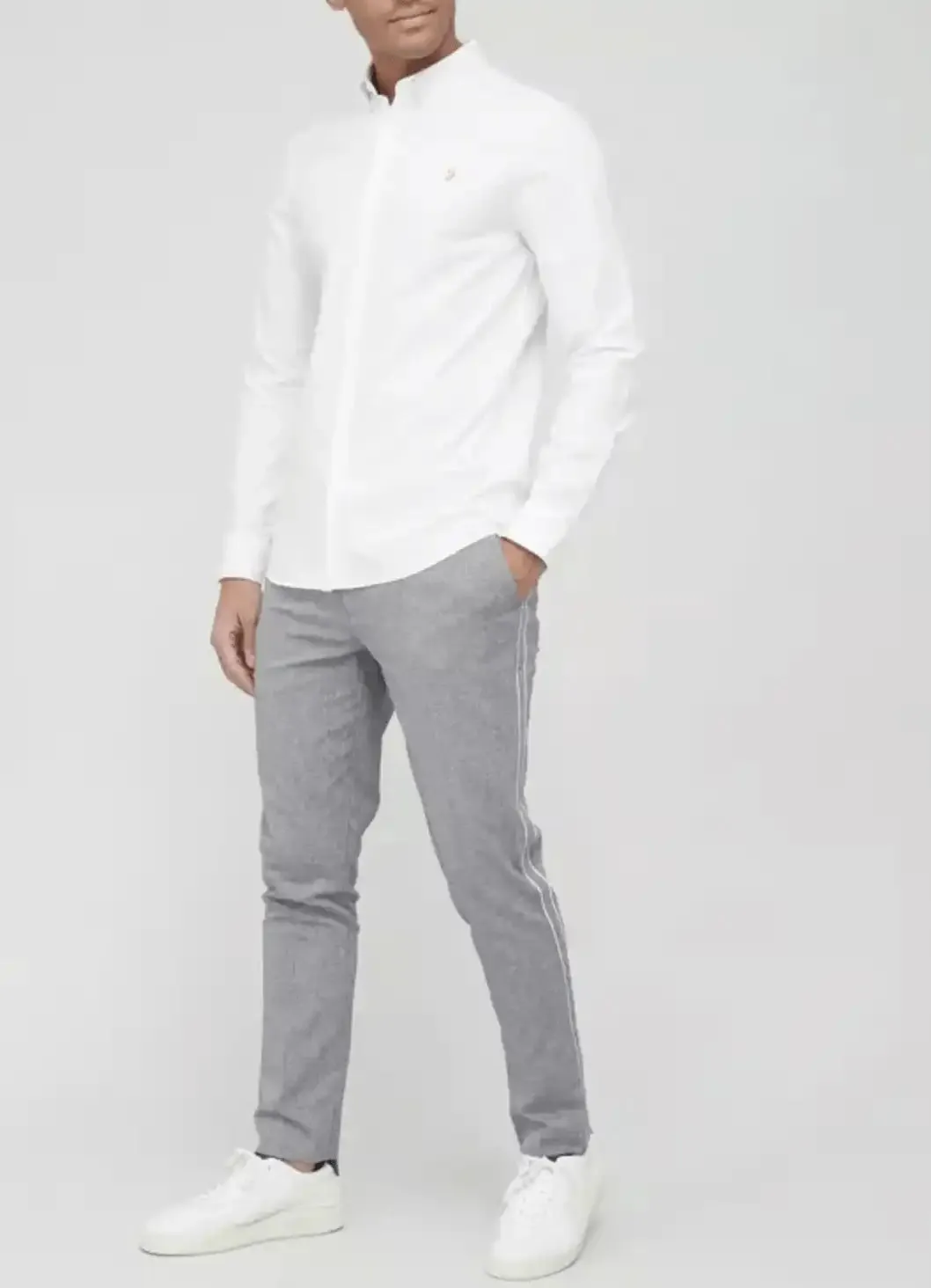 Farah Men's Brewer Oxford Shirt White