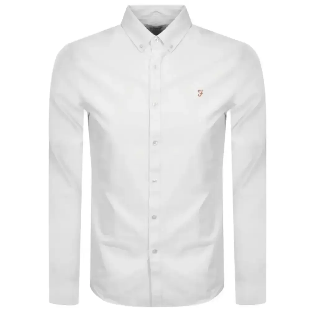 Farah Men's Brewer Oxford Shirt White