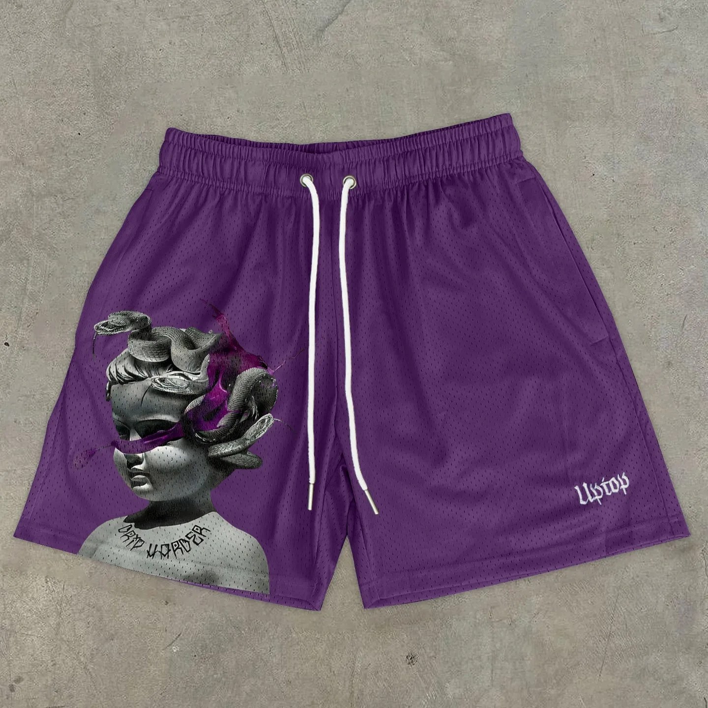 Fashion casual retro stretch print shorts