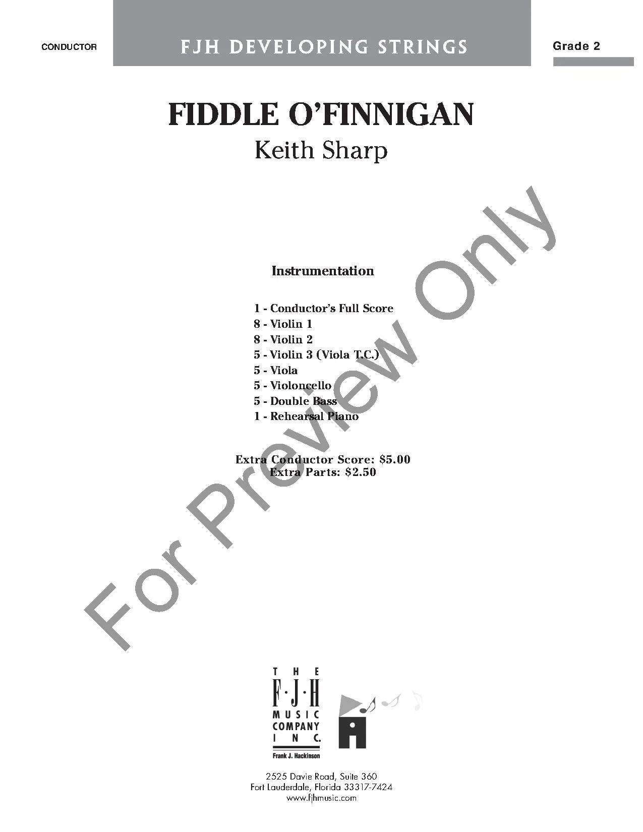 Fiddle O'Finnigan (Keith Sharp) for String Orchestra