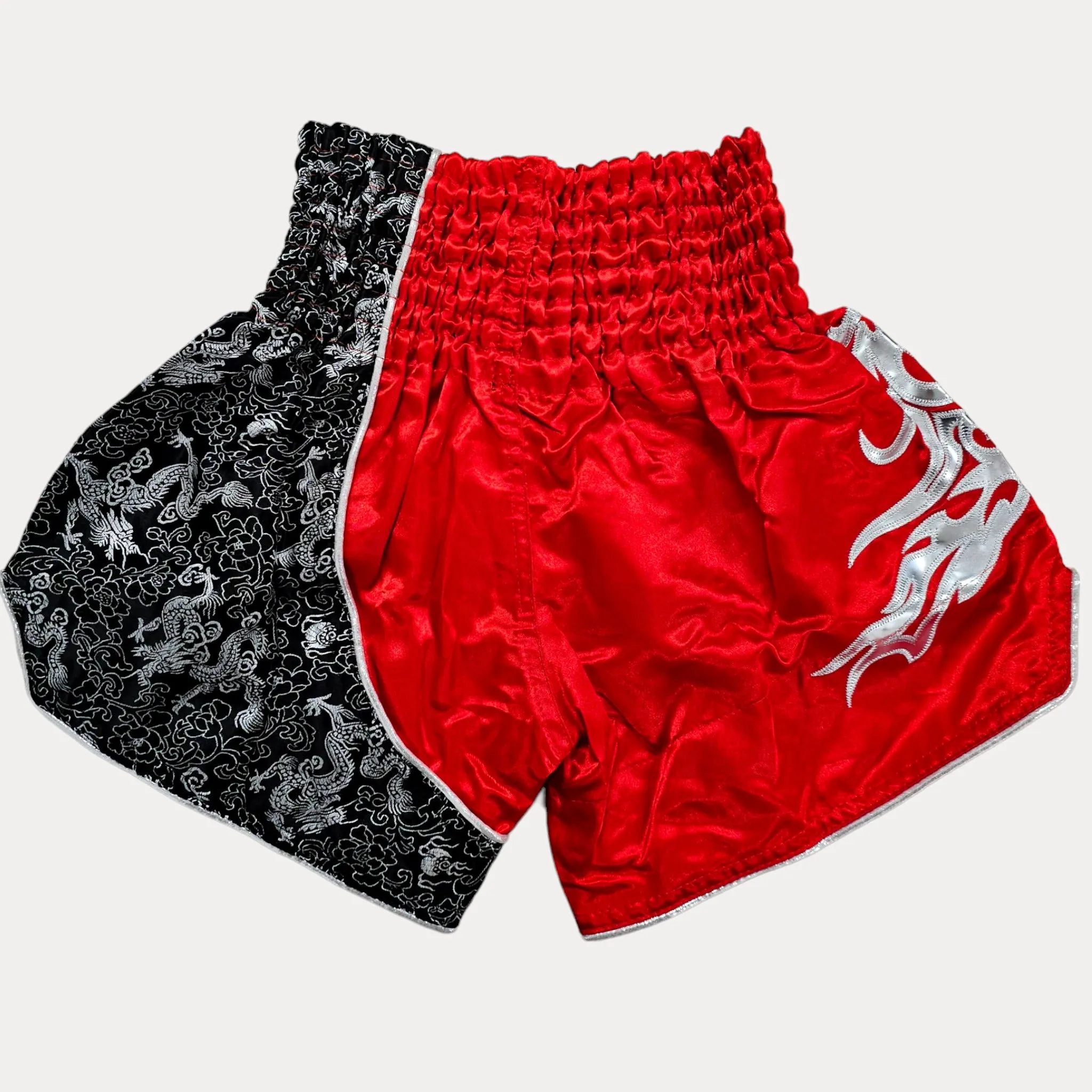 Fluory Silver Leaf Adult Muay Thai Shorts