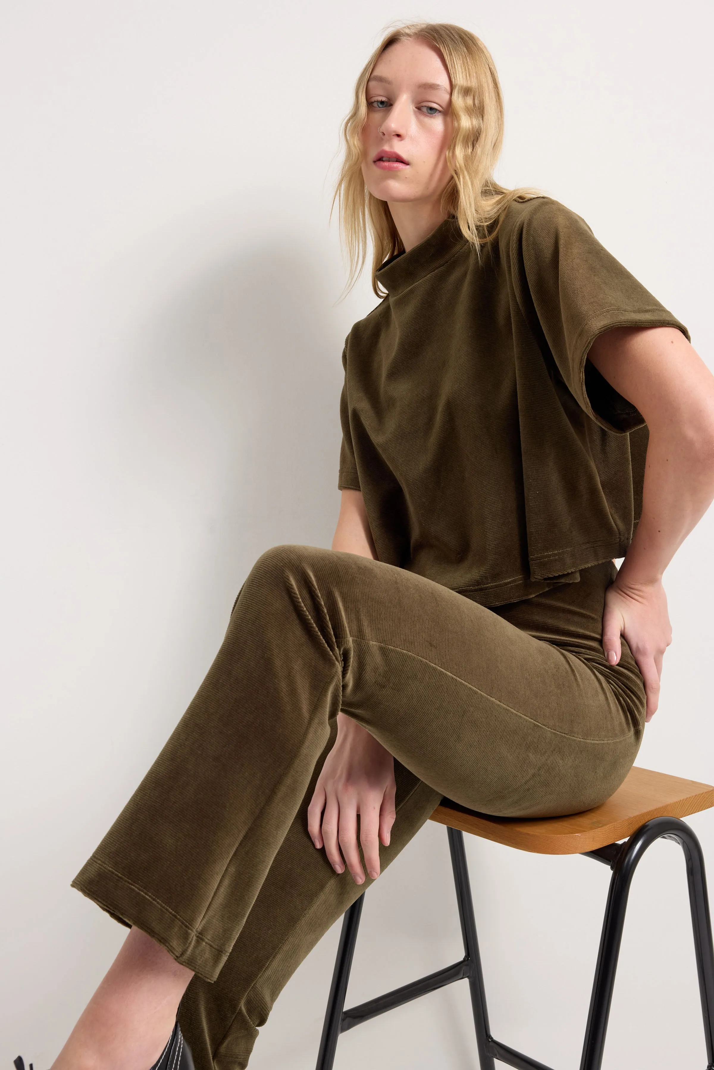 Flux Pant - Moss Velour