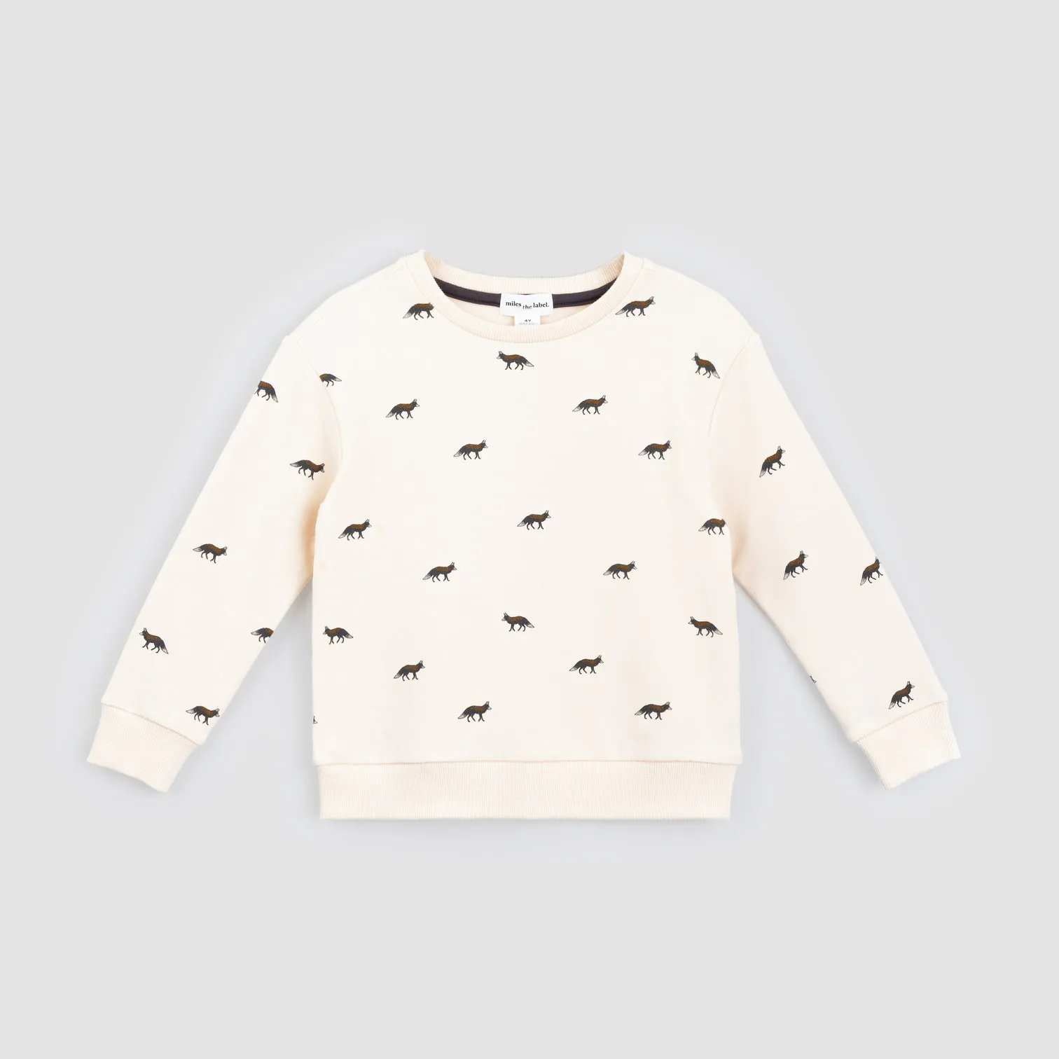 Fox Print on Crème Sweatshirt