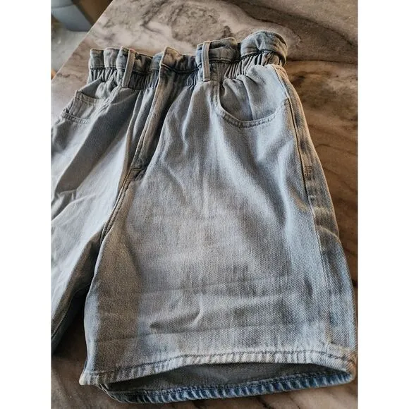 Frame‎ Paberbag High Waisted Elastic Shorts Size Medium RETAIL $238