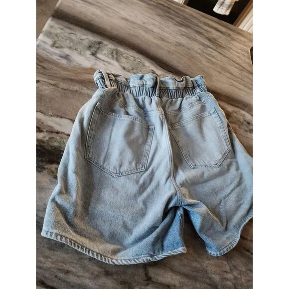 Frame‎ Paberbag High Waisted Elastic Shorts Size Medium RETAIL $238