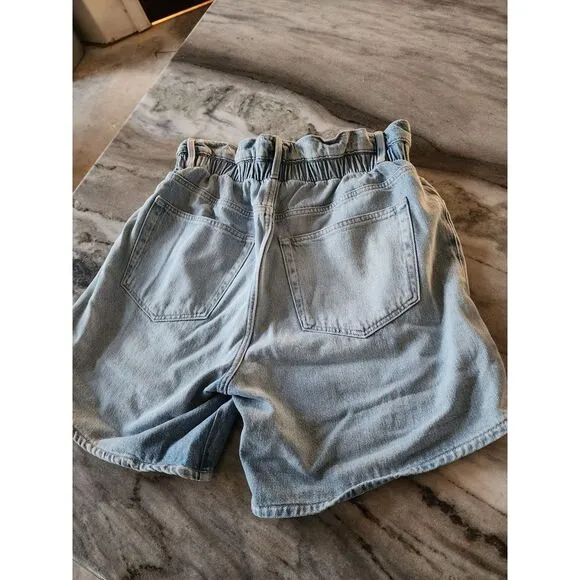 Frame‎ Paberbag High Waisted Elastic Shorts Size Medium RETAIL $238