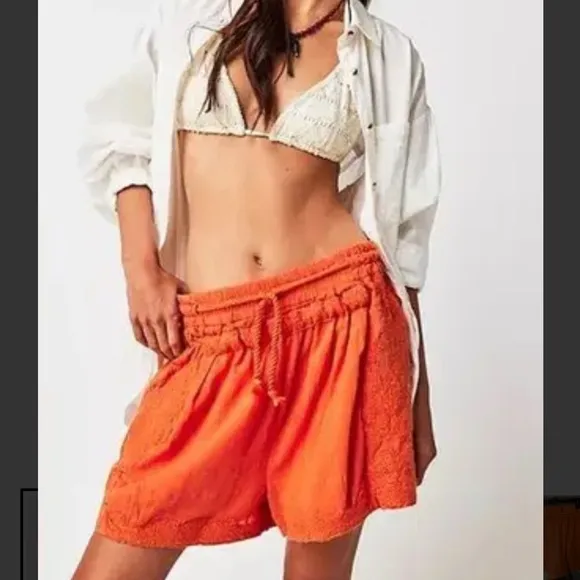 Free People Day Blooms Cutwork Shorts