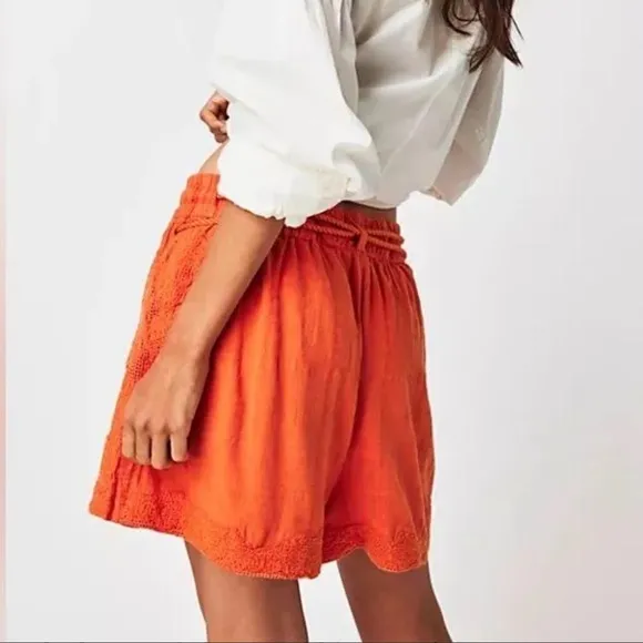 Free People Day Blooms Cutwork Shorts