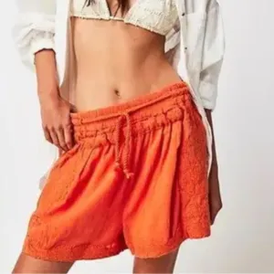 Free People Day Blooms Cutwork Shorts