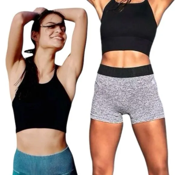 Free People Movement Happiness Runs Crop Top &amp; Prajna Shorts