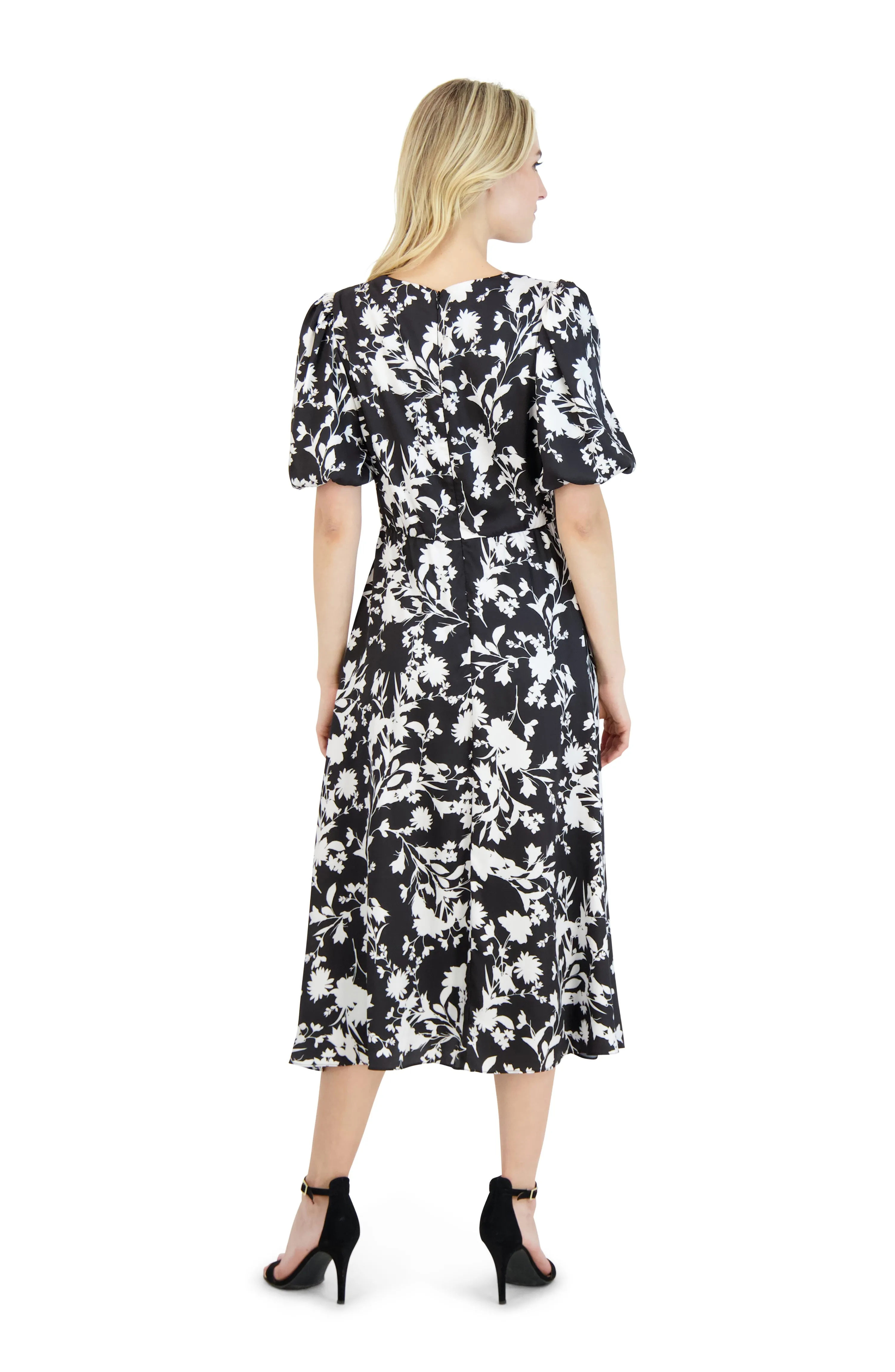 Front Tie Midi French Twill Dress