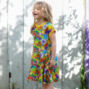 Fruit Salad Short Sleeve Dress