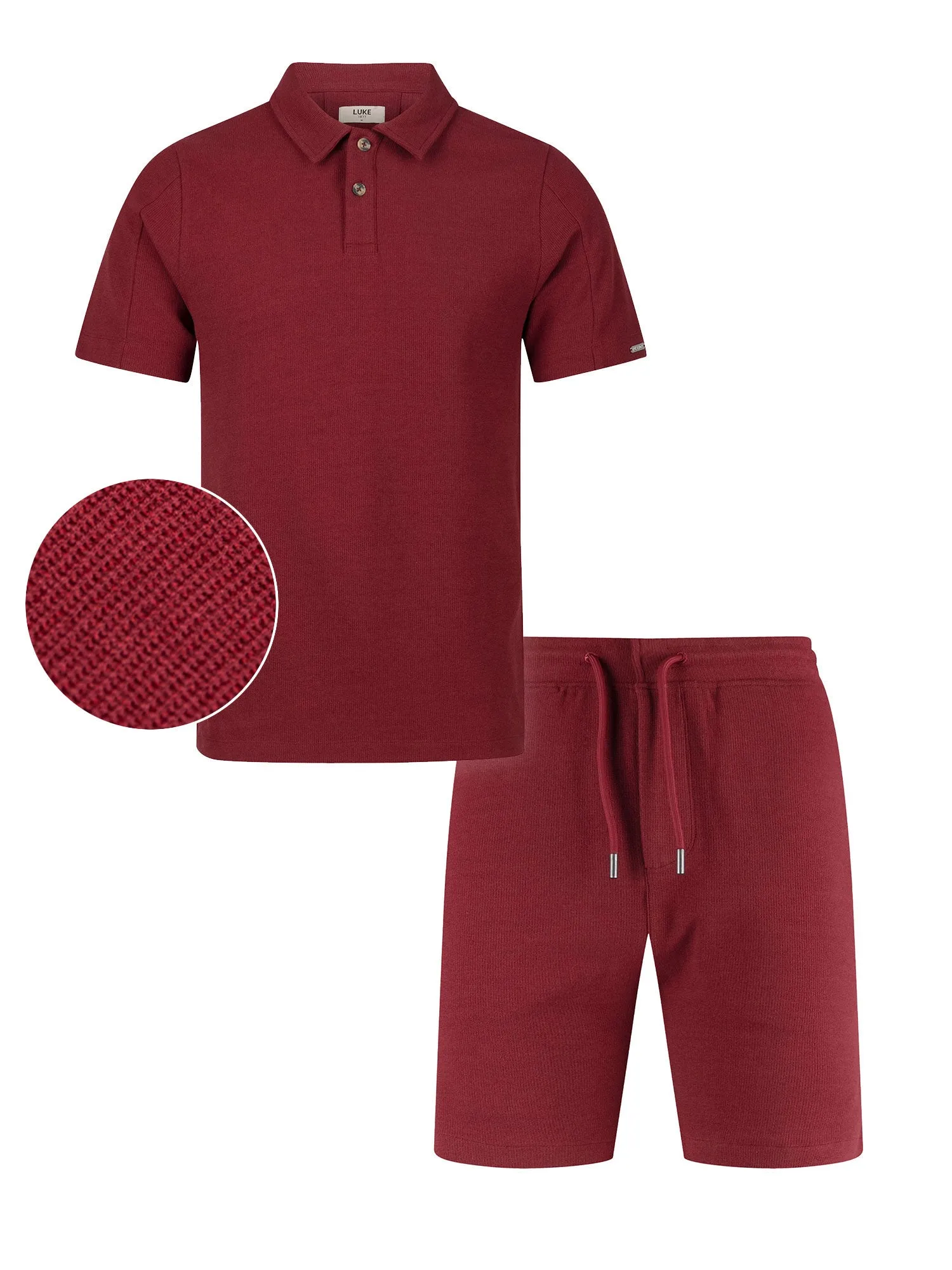 FUEGO WAFFLE TEXTURED SHORT SET