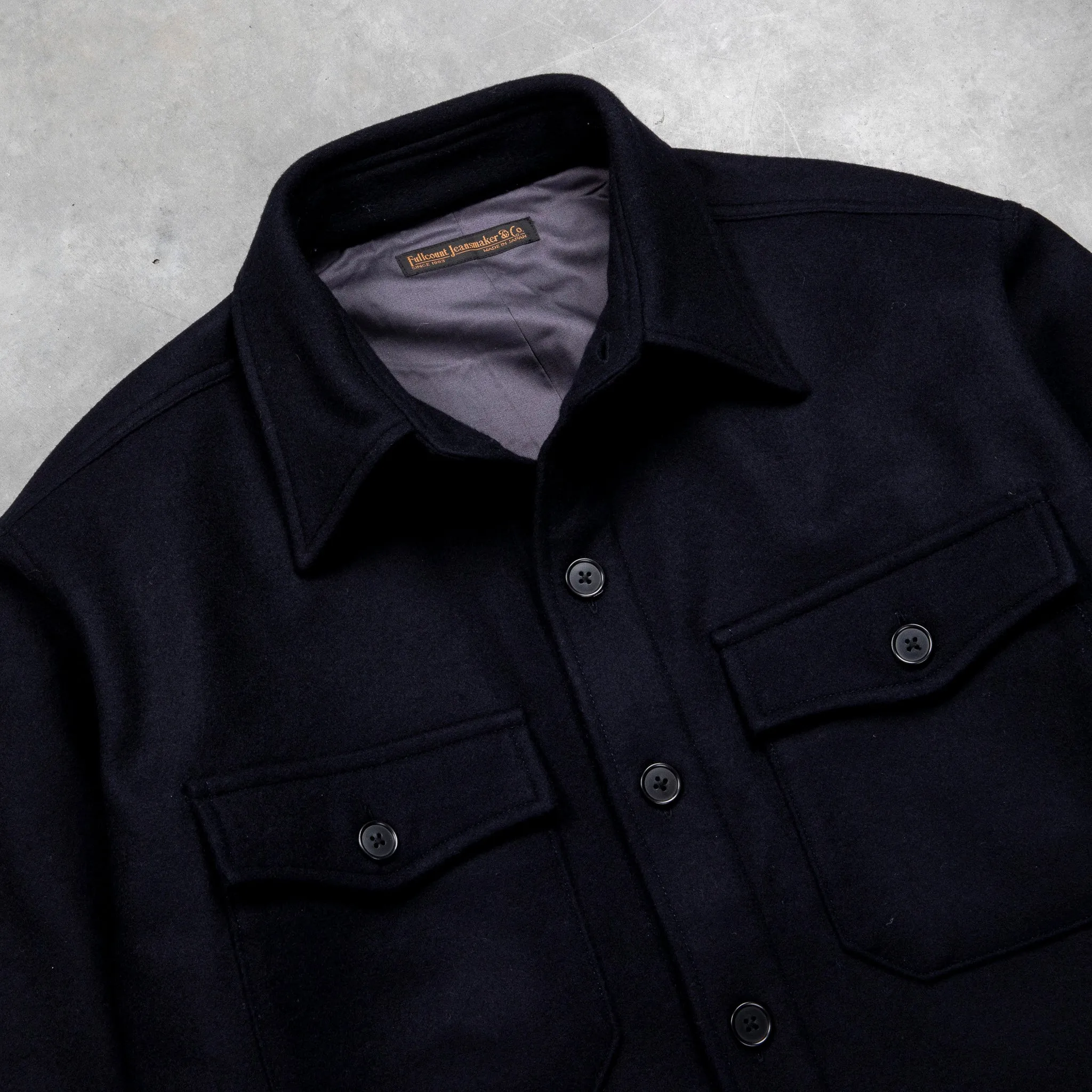 Fullcount Wool CPO Shirt Jacket Navy