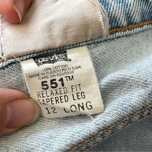 Furst of a Kind Levis High Rise Distressed Rhinestone Shorts Blue (size 12)