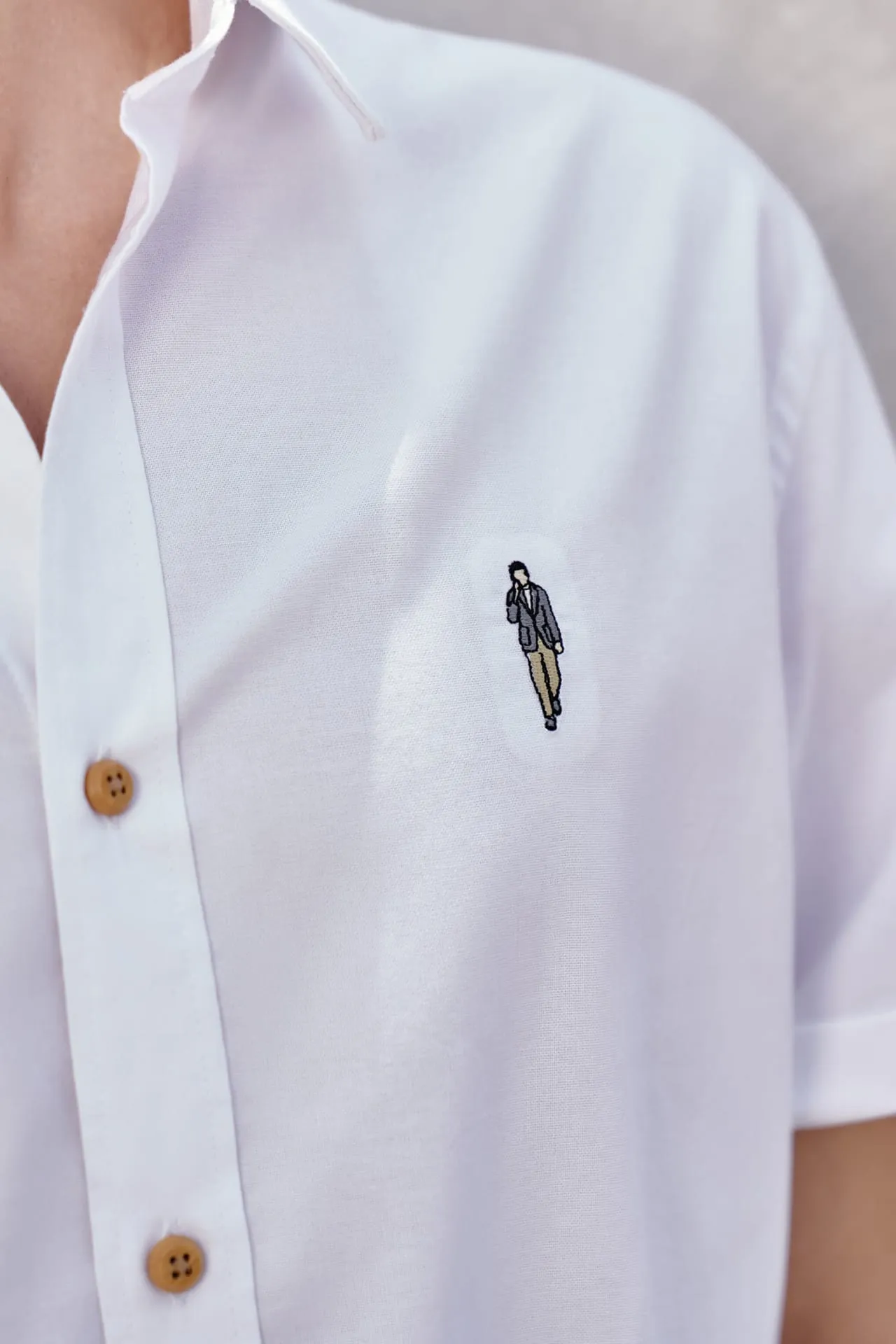 G2000 X Rodrigo Saldana Oxford Embroidery Casual Shirts