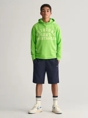 Gant Boys Navy Blue Solid Mid-rise Regular Fit Regular Shorts