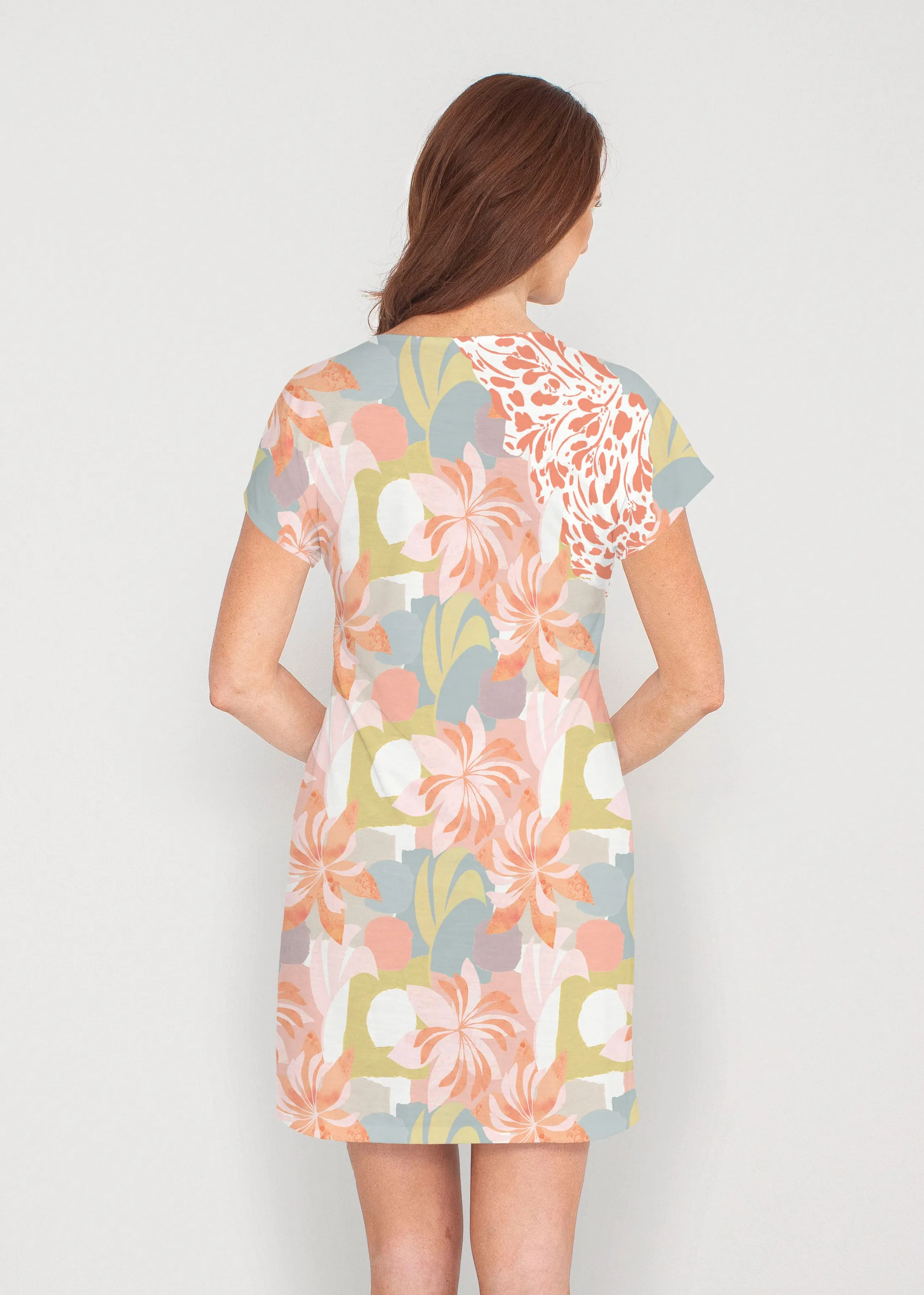 Garden Collage (8049) ~ Lucy Tee Dress