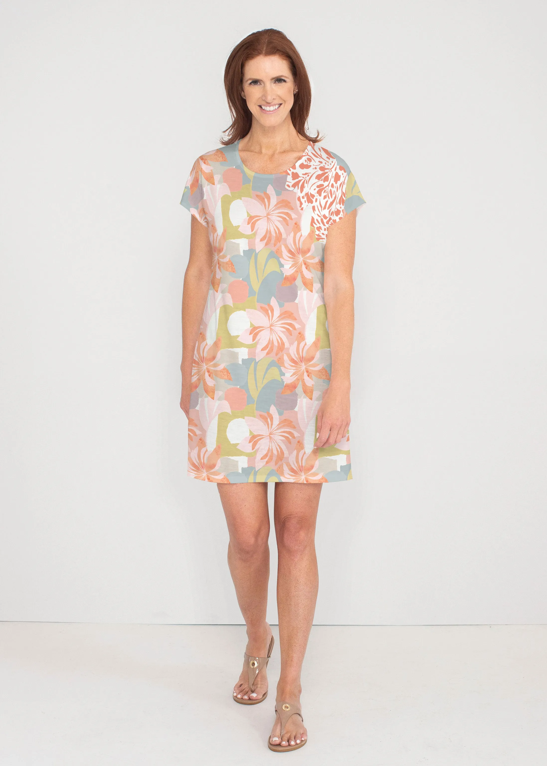 Garden Collage (8049) ~ Lucy Tee Dress