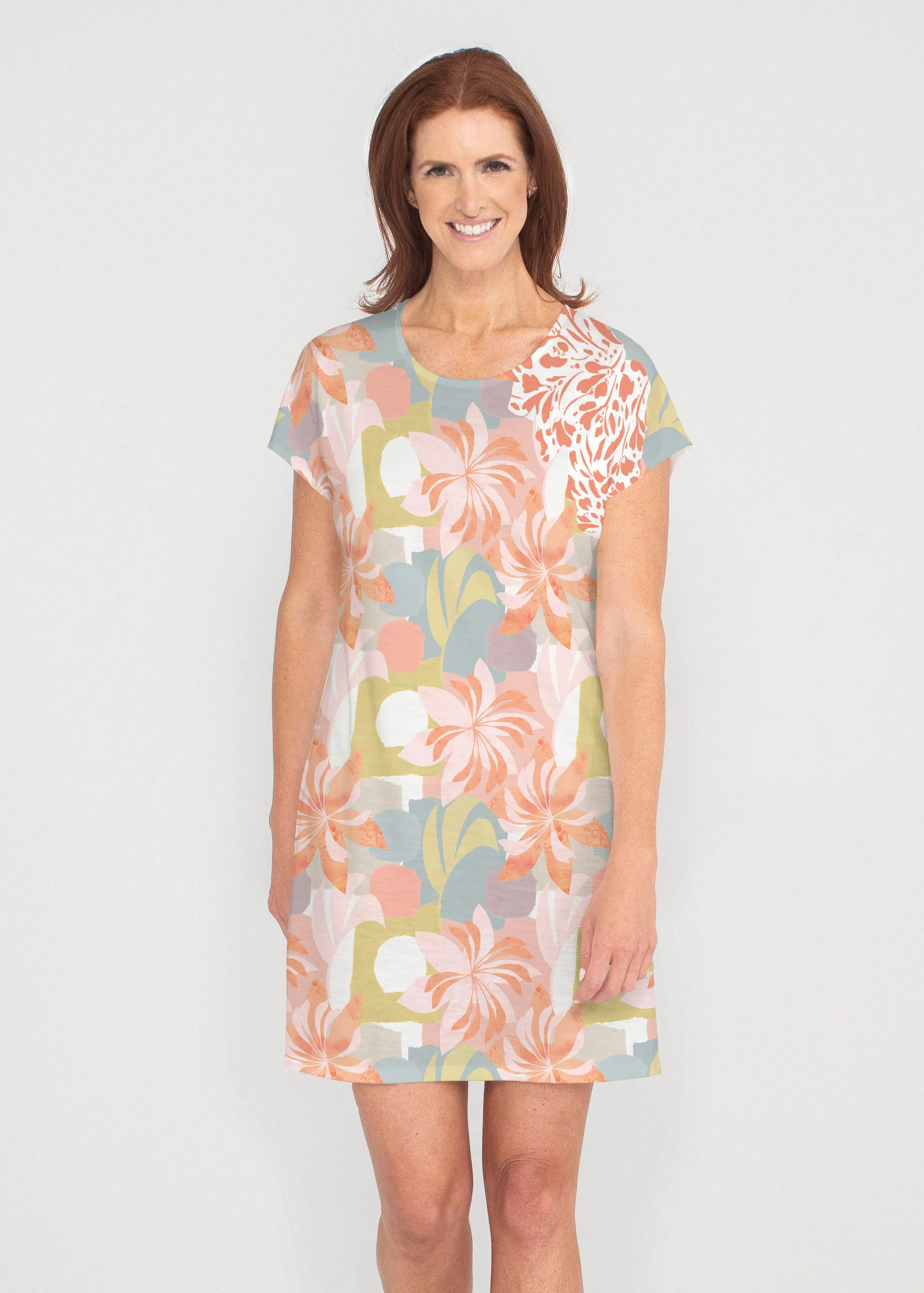 Garden Collage (8049) ~ Lucy Tee Dress
