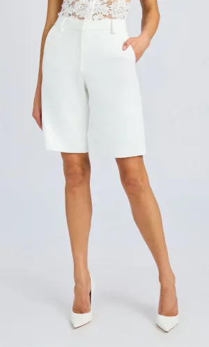 Generation Love - Women - White Katina Crepe Bermuda Shorts