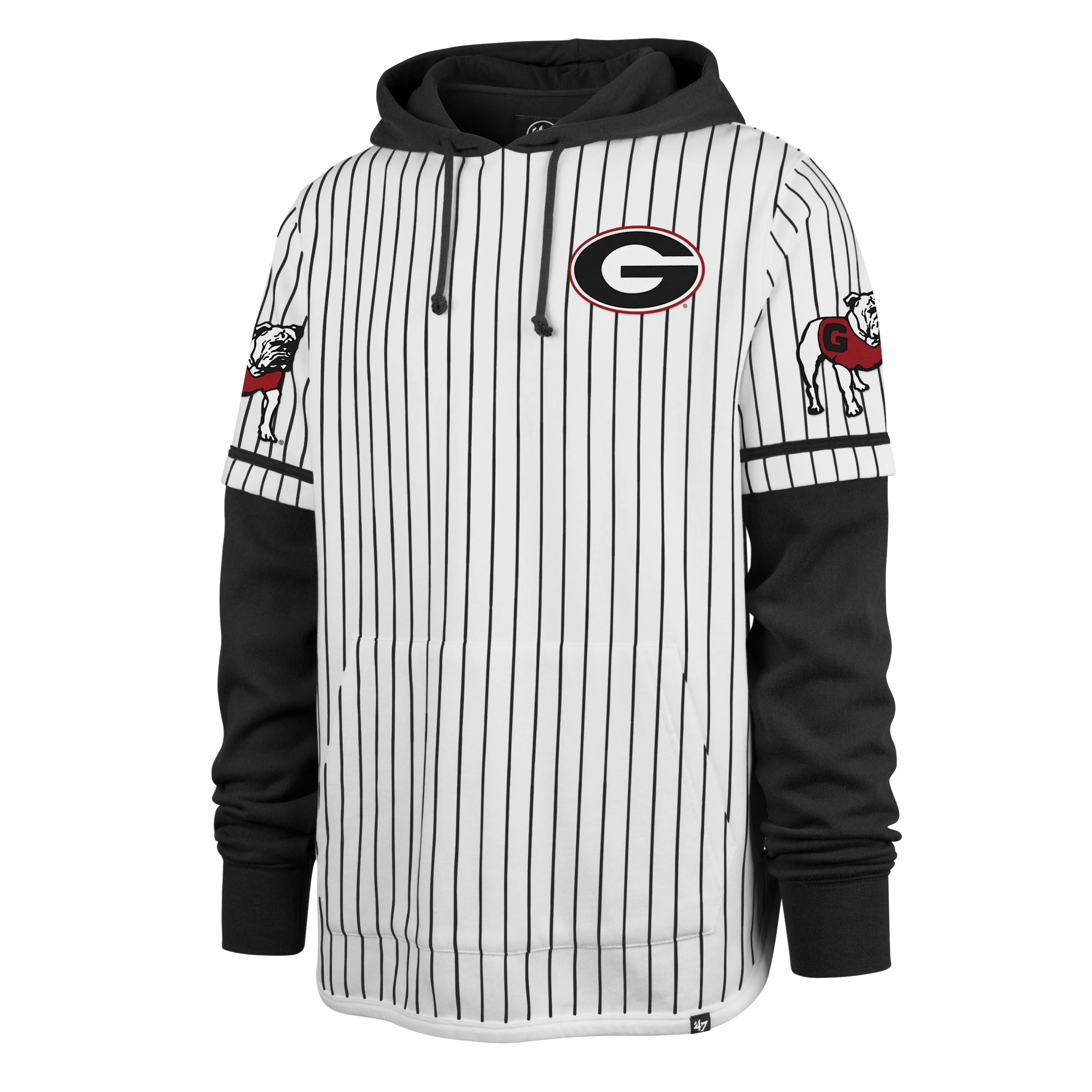 GEORGIA BULLDOGS PINSTRIPE '47 SHORTSTOP PULLOVER HOOD