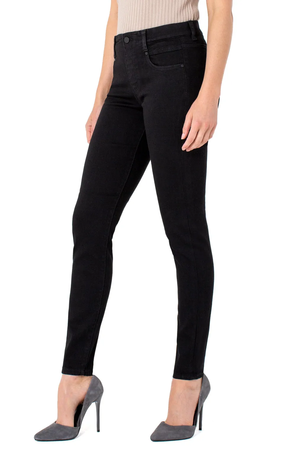 Gia Glider Ankle Skinny Black Rinse