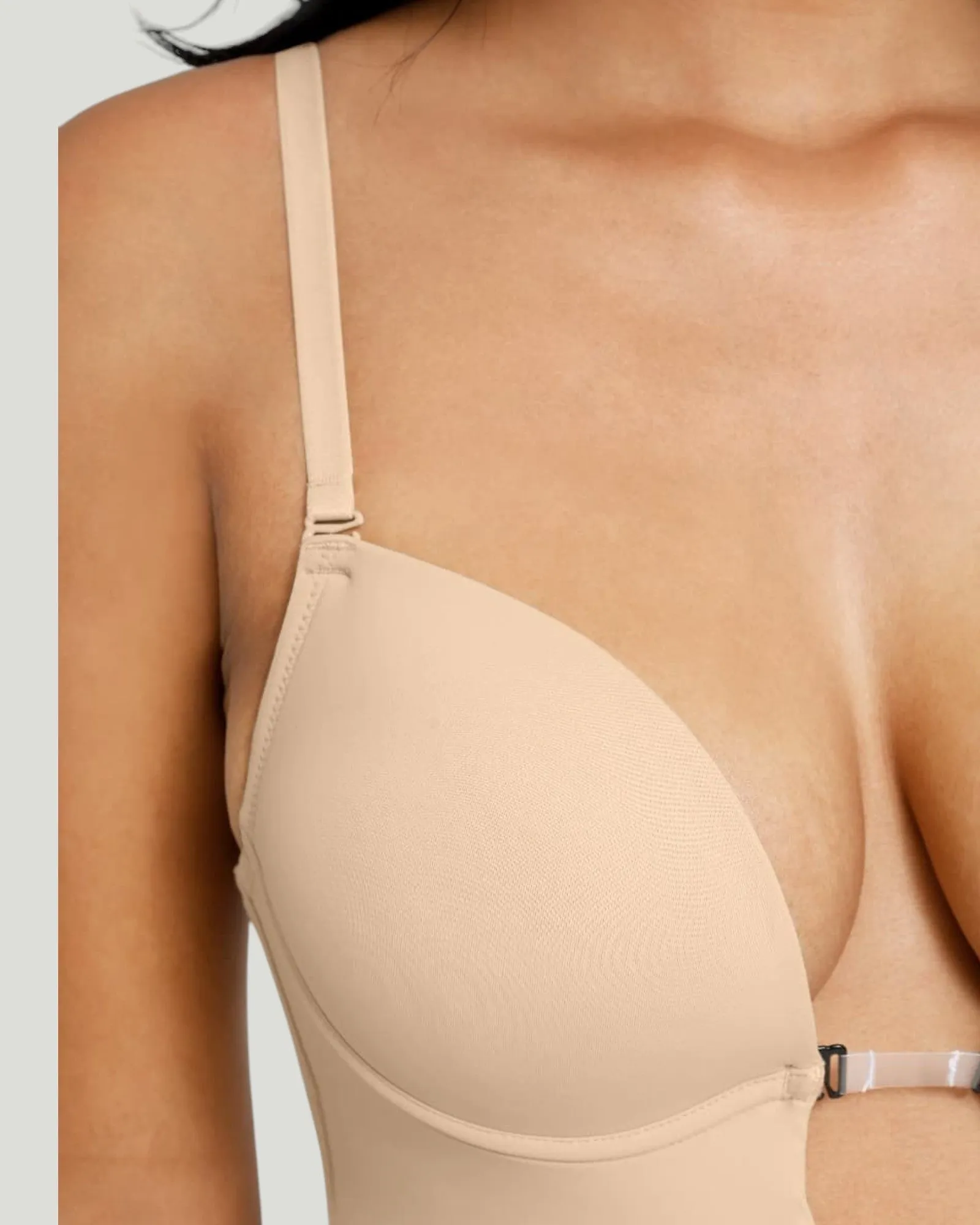 Gigi Plunge Low Back Thong Bodysuit