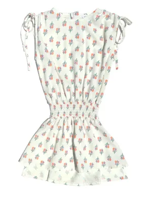 Girls Helen Dress - White Block