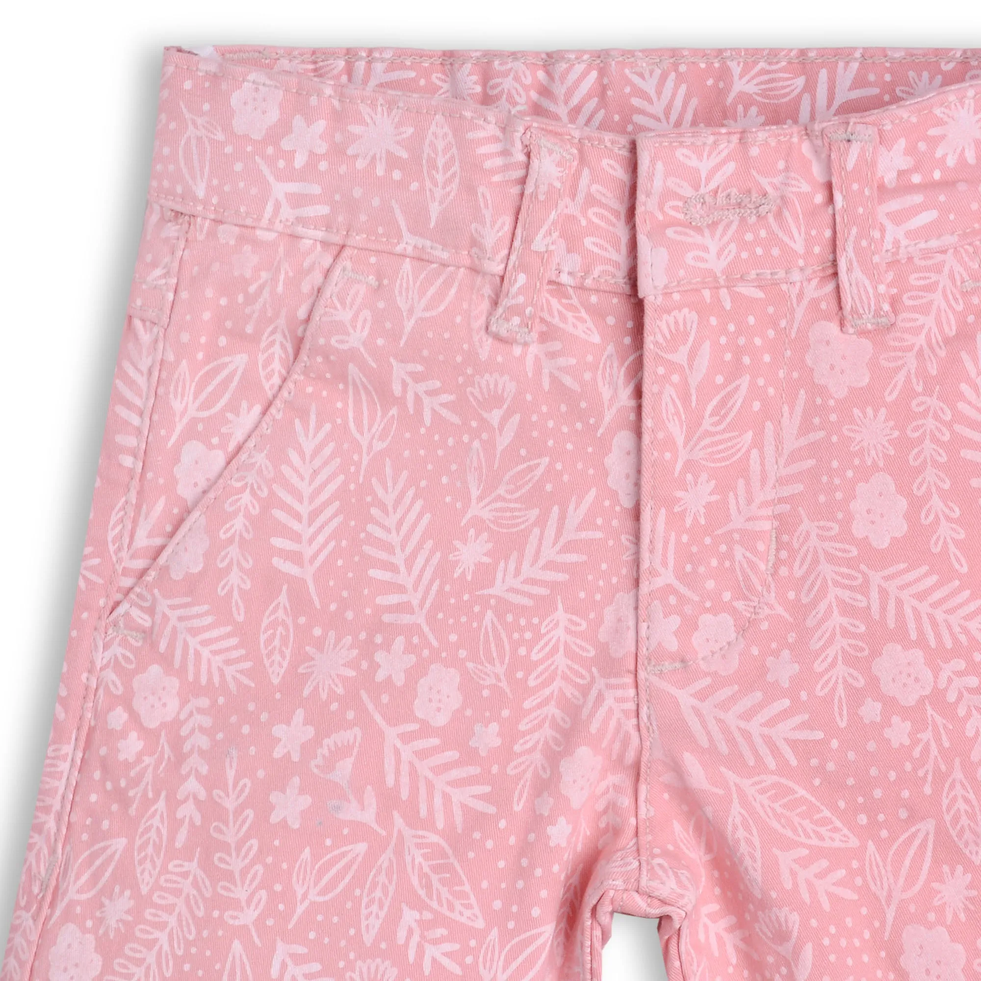Girls Pink Floral Short
