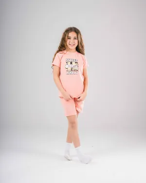 Girl's Printed Lounge Suit with Shorts