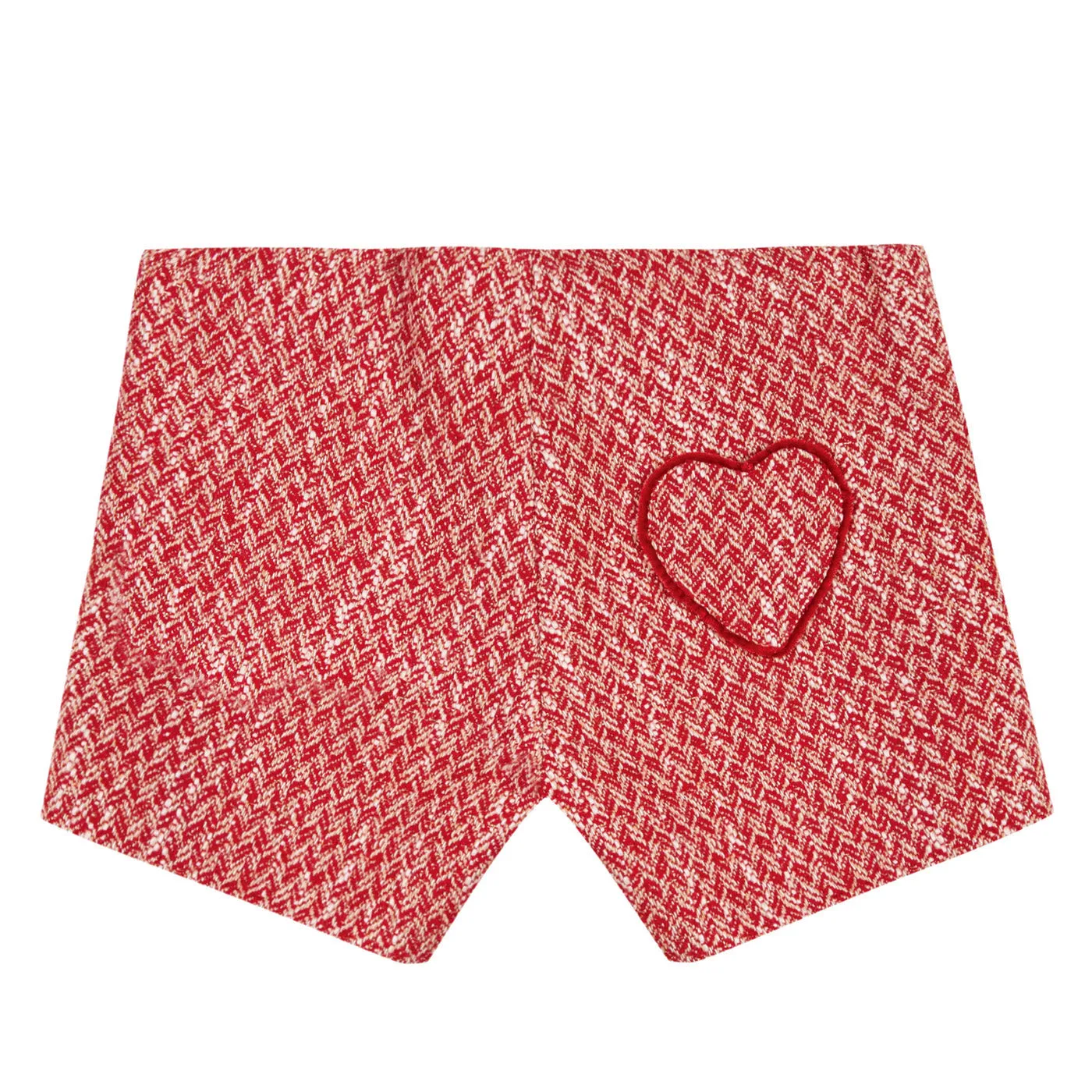Girls Red Herringbone Shorts