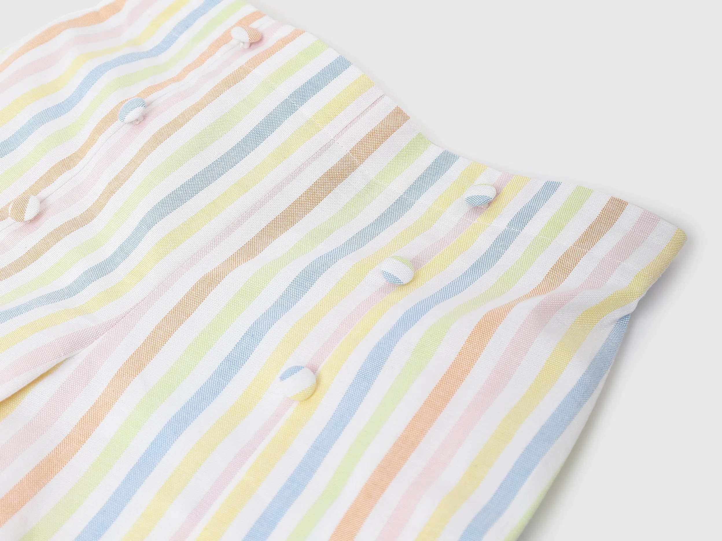 Girls Striped Regular Fit Shorts