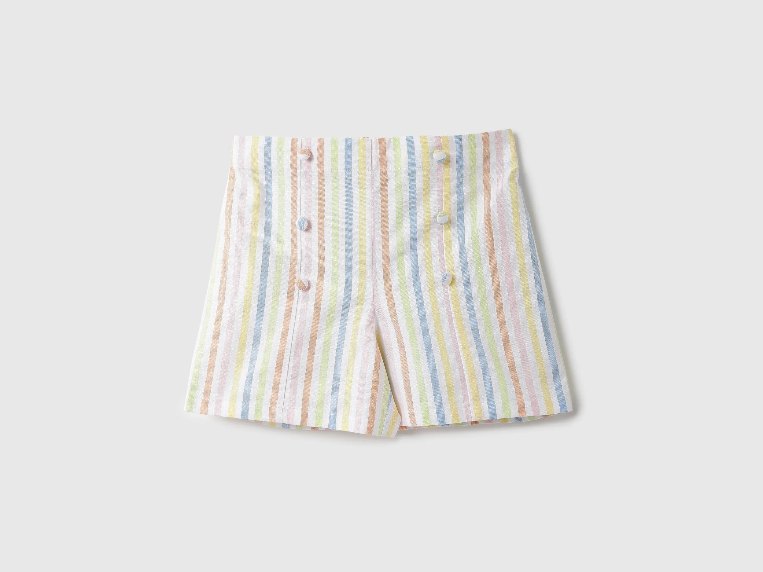 Girls Striped Regular Fit Shorts