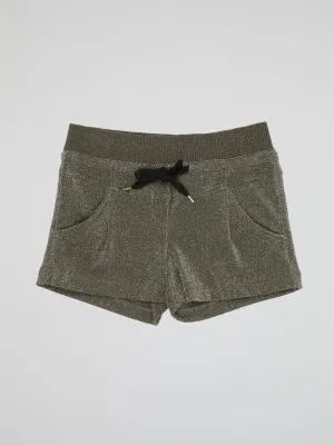 Glittered Drawstring Shorts