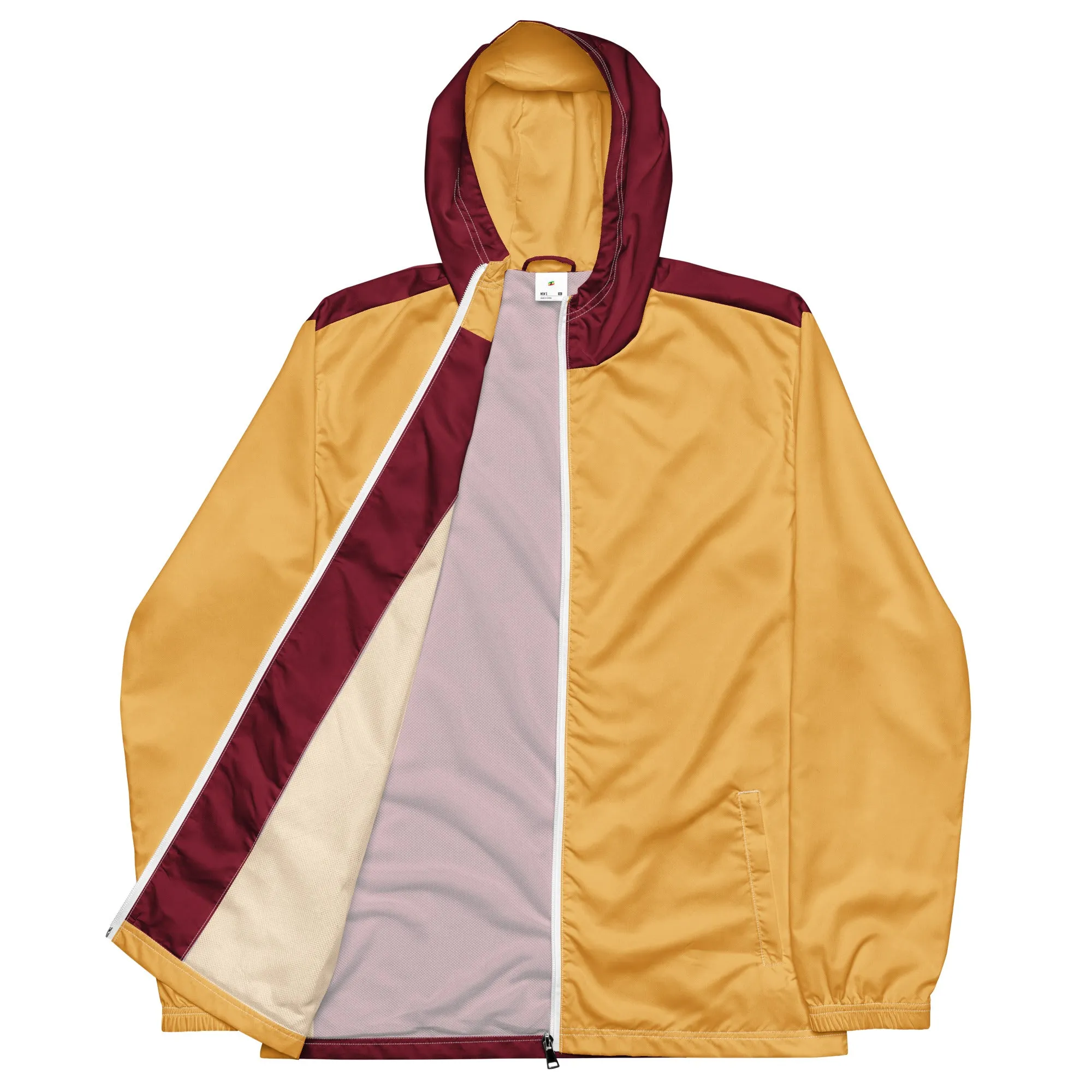 Gold & Burgandy windbreaker