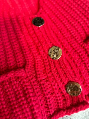 Gold Button Cardigan Vest