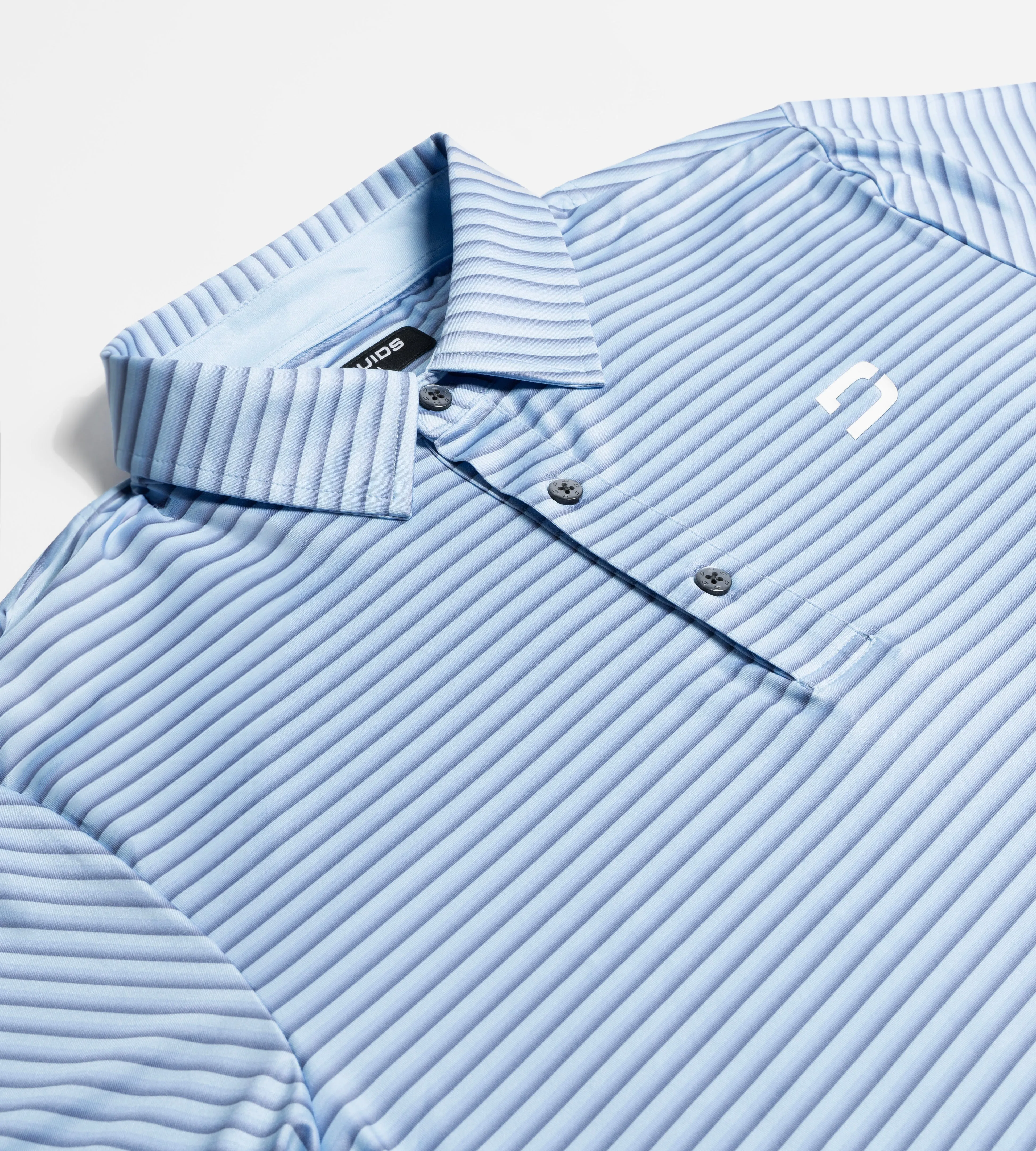 GRADIENT STRIPE POLO - BLUE