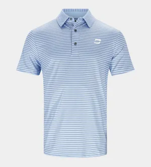 GRADIENT STRIPE POLO - BLUE