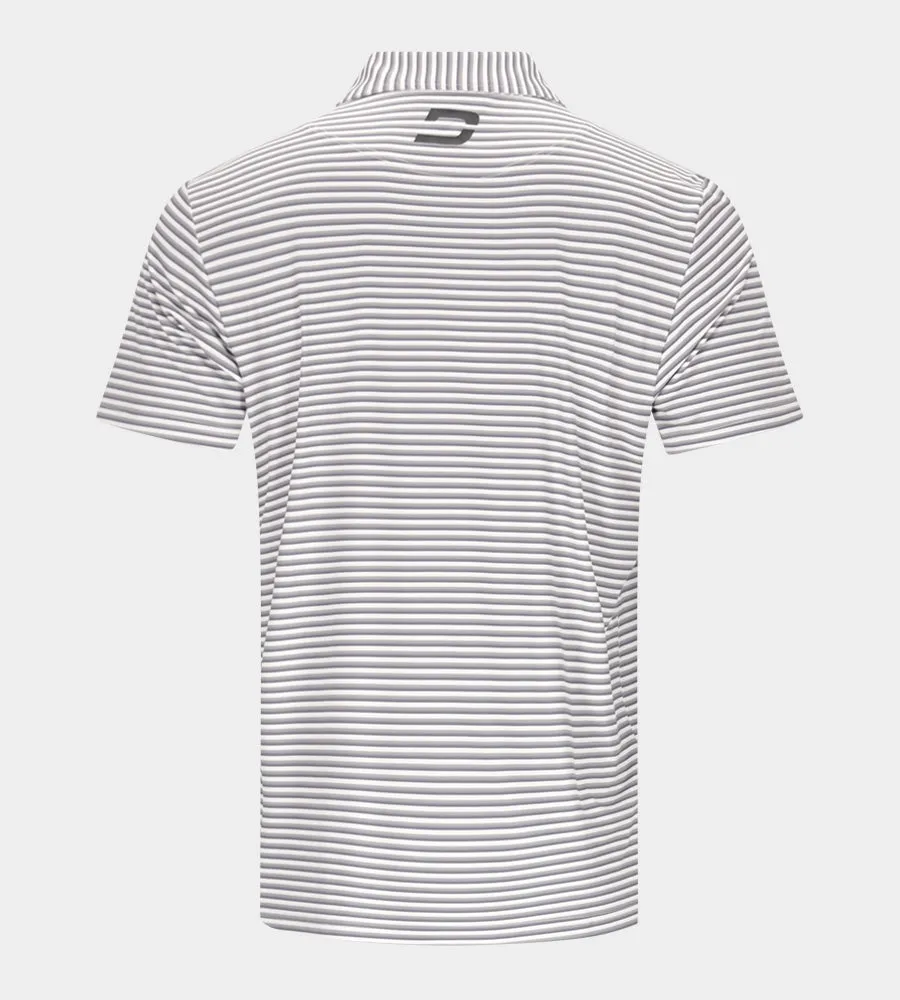 GRADIENT STRIPE POLO - GREY