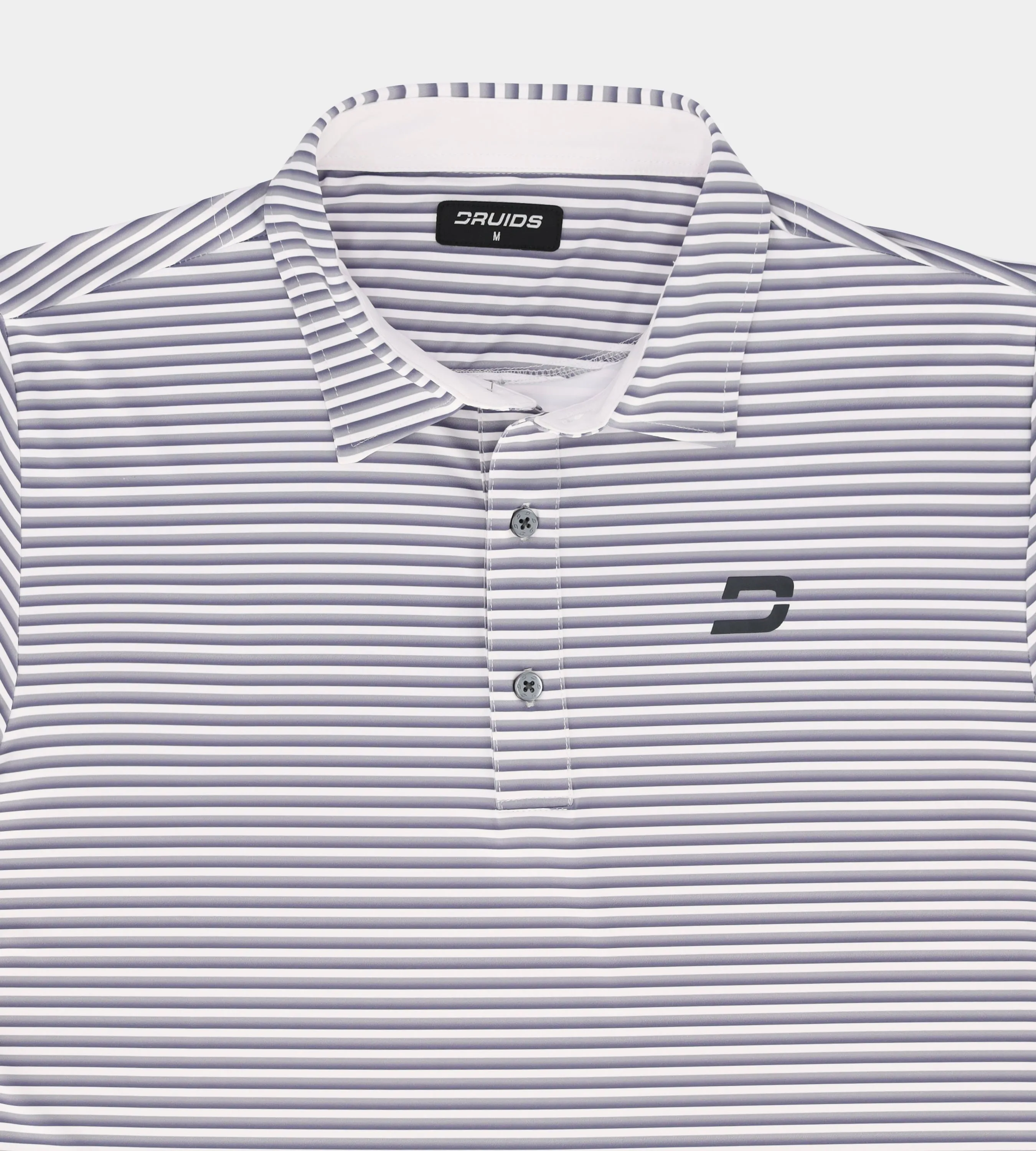 GRADIENT STRIPE POLO - GREY