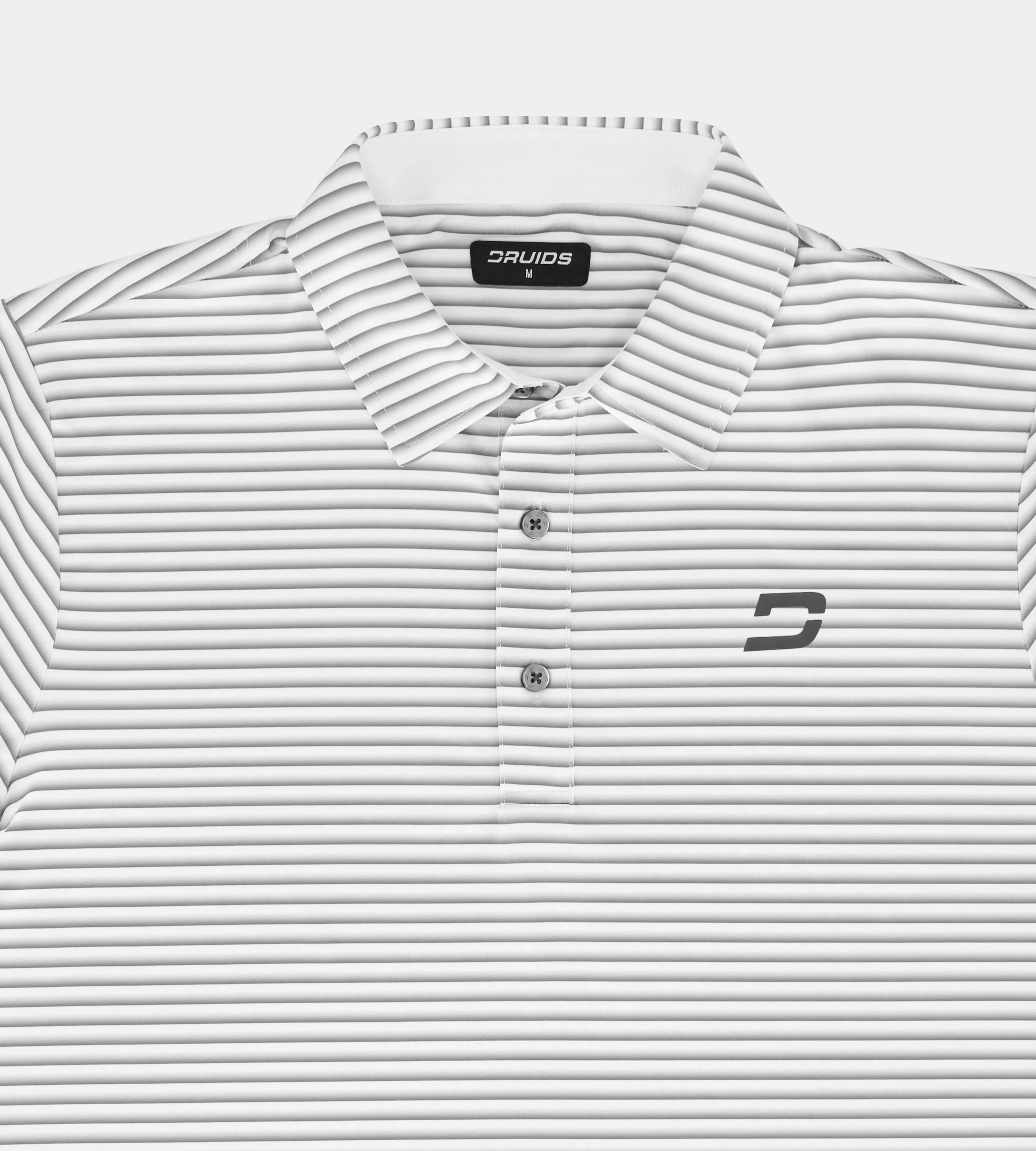 GRADIENT STRIPE POLO - WHITE