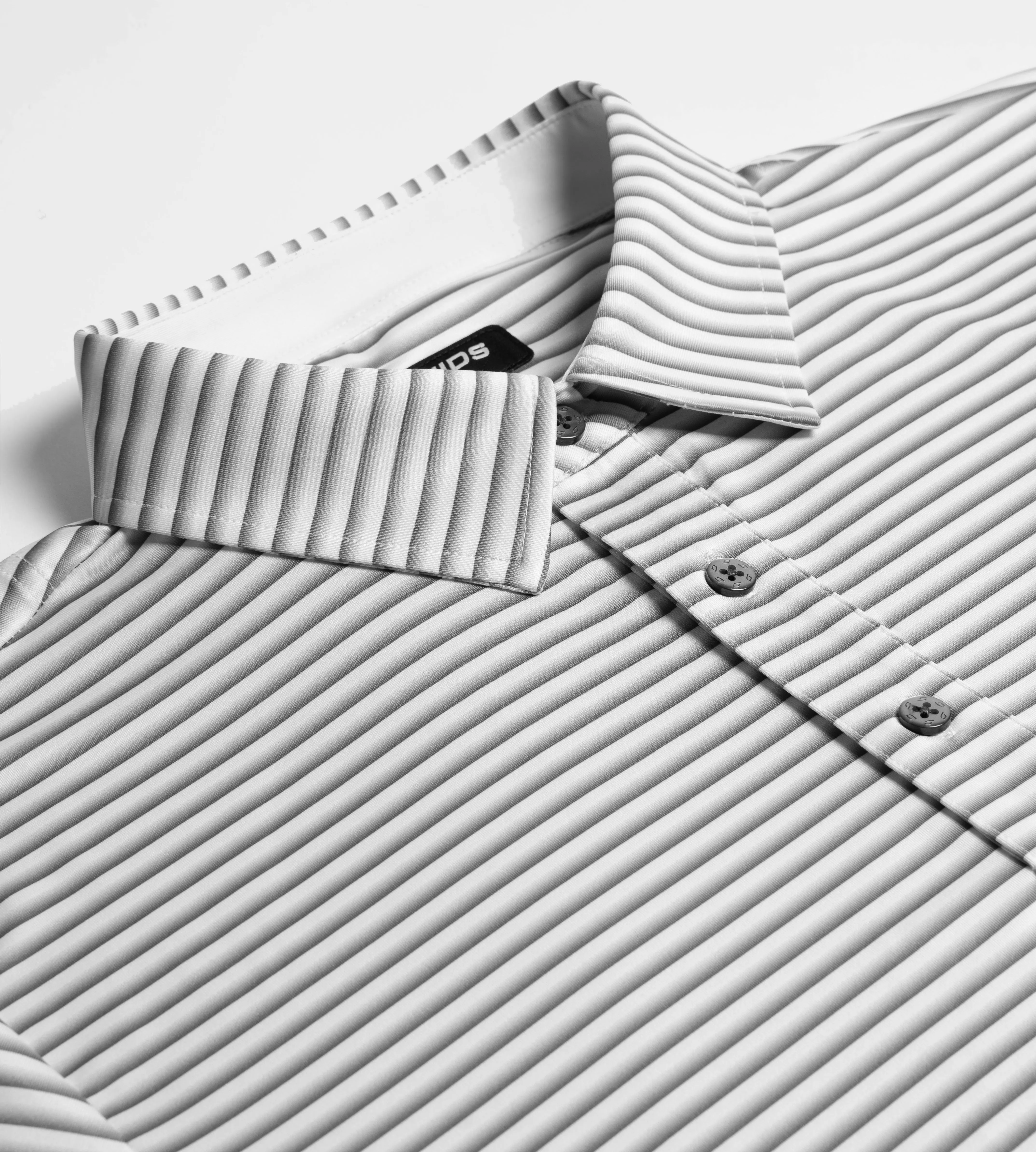GRADIENT STRIPE POLO - WHITE