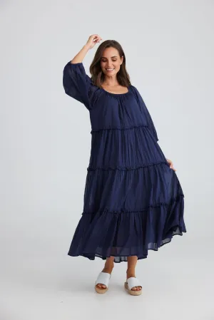 Grenadine Dress - Navy