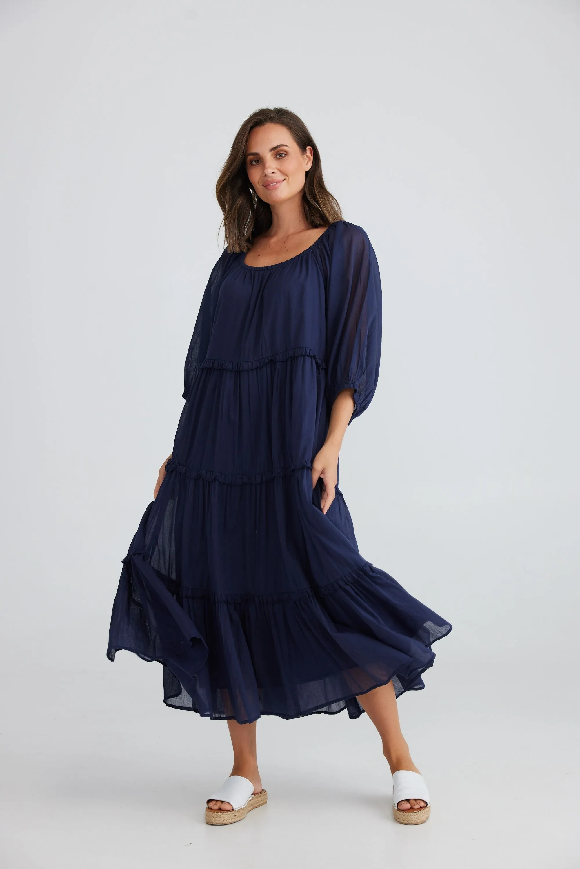 Grenadine Dress - Navy