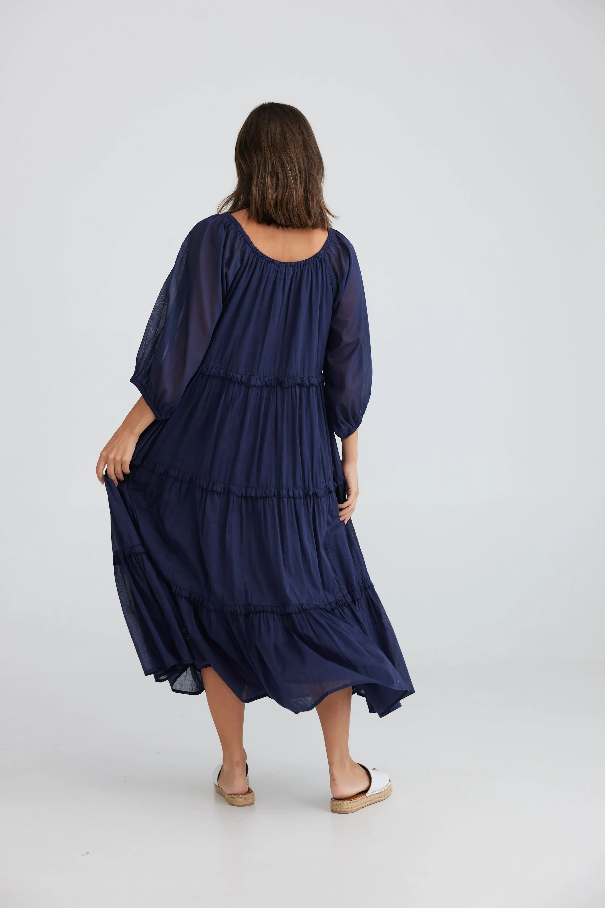Grenadine Dress - Navy