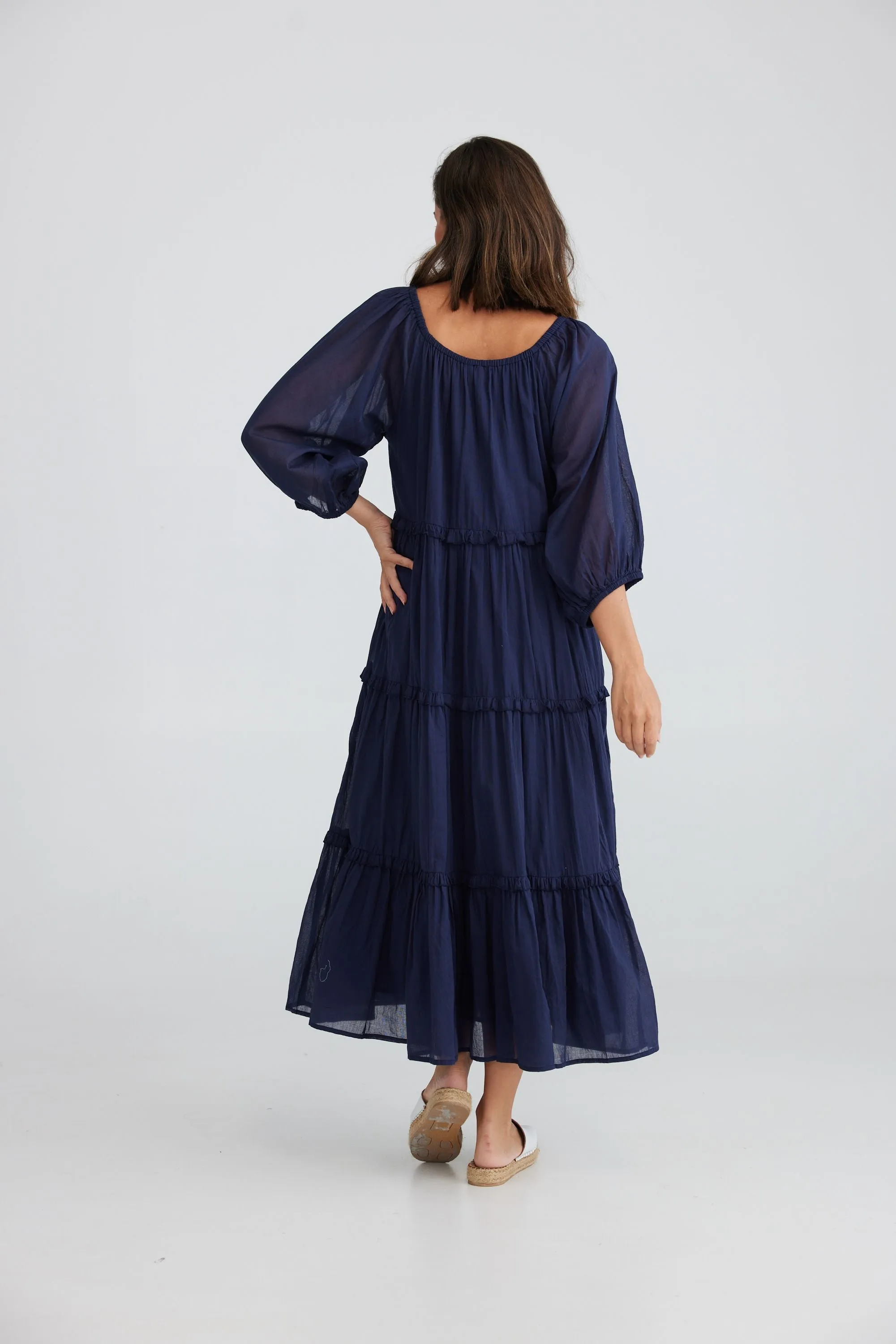 Grenadine Dress - Navy